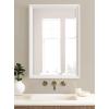 imageKate and Laurel Kalla Traditional Framed Rectangle Bathroom Vanity Mirror 28 x 40 White Rectangular Large Beveled Bathroom Mirror for Over Sink or for Use as Entryway or Living Room Decor