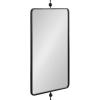 imageKate and Laurel Kasota Traditional Metal Rectangle Wall Mirror 20 x 41 Black Vintage Tall Bathroom Mirror for Over Sink or for Use as Versatile Entryway or Bedroom Wall Decor