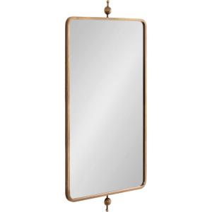 imageKate and Laurel Kasota Traditional Metal Rectangle Wall Mirror 20 x 41 Antique Gold Vintage Tall Bathroom Mirror for Over Sink or for Use as Versatile Entryway or Bedroom Wall Decor