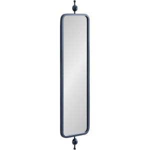 imageKate and Laurel Kasota Traditional Slim Panel Wall Mirror 9 x 36 Navy Blue Vintage Tall Mirror for Use as Versatile Entryway or Bedroom Wall Decor