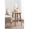 imageKate and Laurel Conan Modern Oval Mango Wood Side Table 22 x 14 x 22 Natural Wood MidCentury Capsule End Table with Tapered Dowel Legs for Use as Bedroom Nightstand or Indoor Plant Stand