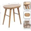 imageKate and Laurel Conan Modern Oval Mango Wood Side Table 22 x 14 x 22 Natural Wood MidCentury Capsule End Table with Tapered Dowel Legs for Use as Bedroom Nightstand or Indoor Plant Stand