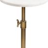 imageKate and Laurel Engles Traditional AdjustableHeight Pedestal Side Table 14 x 14 x 30 Black Marble and Antique Brass Vintage Round End Table for Use as Indoor Plant Stand with Authentic Marble TopGold