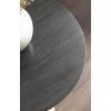 imageKate and Laurel Engles Traditional AdjustableHeight Pedestal Side Table 14 x 14 x 30 Black Marble and Antique Brass Vintage Round End Table for Use as Indoor Plant Stand with Authentic Marble TopBlackGold