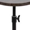 imageKate and Laurel Engles Traditional AdjustableHeight Pedestal Side Table 14 x 14 x 30 Black Marble and Antique Brass Vintage Round End Table for Use as Indoor Plant Stand with Authentic Marble TopBrownBlack