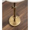 imageKate and Laurel Engles Traditional AdjustableHeight Pedestal Side Table 14 x 14 x 30 Black Marble and Antique Brass Vintage Round End Table for Use as Indoor Plant Stand with Authentic Marble TopGold