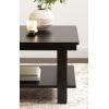 imageKate and Laurel Foxford Modern Tiered Rectangle Coffee Table 36 x 20 x 19 Black Transitional Rectangular TwoTier Living Room Table with Storage Shelf and Resilient Wood ConstructionBlack