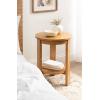 imageKate and Laurel Foxford Tiered Round Side Table 16 x 16 x 23 Walnut Brown Transitional TwoTier Circle Nightstand Table with Storage and Resilient Wood Construction for Bedroom DecorNatural