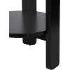 imageKate and Laurel Foxford Tiered Round Side Table 16 x 16 x 23 Walnut Brown Transitional TwoTier Circle Nightstand Table with Storage and Resilient Wood Construction for Bedroom DecorBlack
