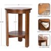 imageKate and Laurel Foxford Tiered Round Side Table 16 x 16 x 23 Walnut Brown Transitional TwoTier Circle Nightstand Table with Storage and Resilient Wood Construction for Bedroom DecorWalnut Brown