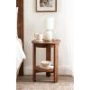imageKate and Laurel Foxford Tiered Round Side Table 16 x 16 x 23 Walnut Brown Transitional TwoTier Circle Nightstand Table with Storage and Resilient Wood Construction for Bedroom DecorWalnut Brown
