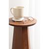imageKate and Laurel Hemingson Modern Mango Wood Round Drink Table 10 x 10 x 22 Natural Wood MidCentury Circle Pedestal Table for Use as Bedroom Nightstand Indoor Plant Stand or Living Room AccentWalnut Brown
