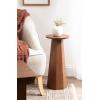 imageKate and Laurel Hemingson Modern Mango Wood Round Drink Table 10 x 10 x 22 Natural Wood MidCentury Circle Pedestal Table for Use as Bedroom Nightstand Indoor Plant Stand or Living Room AccentWalnut Brown