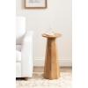 imageKate and Laurel Hemingson Modern Mango Wood Round Drink Table 10 x 10 x 22 Natural Wood MidCentury Circle Pedestal Table for Use as Bedroom Nightstand Indoor Plant Stand or Living Room AccentNatural