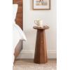 imageKate and Laurel Hemingson Modern Mango Wood Round Drink Table 10 x 10 x 22 Natural Wood MidCentury Circle Pedestal Table for Use as Bedroom Nightstand Indoor Plant Stand or Living Room AccentWalnut Brown