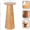 imageKate and Laurel Hemingson Modern Mango Wood Round Drink Table 10 x 10 x 22 Natural Wood MidCentury Circle Pedestal Table for Use as Bedroom Nightstand Indoor Plant Stand or Living Room AccentNatural