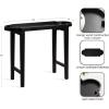 imageKate and Laurel Jovie Modern Scalloped Rectangle Wooden Console Table 38 x 14 x 30 Light Natural Transitional Decorative Entryway Table with Scalloped Tabletop Shape for Entry Decor OptionBlack