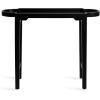 imageKate and Laurel Jovie Modern Scalloped Rectangle Wooden Console Table 38 x 14 x 30 Light Natural Transitional Decorative Entryway Table with Scalloped Tabletop Shape for Entry Decor OptionBlack