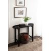 imageKate and Laurel Jovie Modern Scalloped Rectangle Wooden Console Table 38 x 14 x 30 Light Natural Transitional Decorative Entryway Table with Scalloped Tabletop Shape for Entry Decor OptionBlack