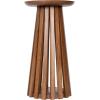 imageKate and Laurel Klarc Modern Slatted Wood Round Drink Table 12 x 12 x 22 Walnut Brown Circle Pedestal Table for Use as Bedroom Nightstand Indoor Plant Stand or Decorative Living Room AccentWalnut Brown