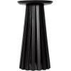 imageKate and Laurel Klarc Modern Slatted Wood Round Drink Table 12 x 12 x 22 Walnut Brown Circle Pedestal Table for Use as Bedroom Nightstand Indoor Plant Stand or Decorative Living Room AccentBlack