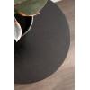 imageKate and Laurel Klarc Modern Slatted Wood Round Drink Table 12 x 12 x 22 Walnut Brown Circle Pedestal Table for Use as Bedroom Nightstand Indoor Plant Stand or Decorative Living Room AccentBlack