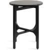 imageKate and Laurel Kroscove Modern Geometric Mango Wood Round Side Table 18 x 18 x 24 Walnut Brown Transitional Wood End Table for Use as Bedroom Nightstand or Living Room Decor PieceBlack