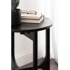 imageKate and Laurel Kroscove Modern Geometric Mango Wood Round Side Table 18 x 18 x 24 Walnut Brown Transitional Wood End Table for Use as Bedroom Nightstand or Living Room Decor PieceBlack