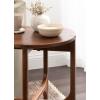 imageKate and Laurel Kroscove Modern Geometric Mango Wood Round Side Table 18 x 18 x 24 Walnut Brown Transitional Wood End Table for Use as Bedroom Nightstand or Living Room Decor PieceWalnut Brown