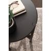 imageKate and Laurel Kroscove Modern Geometric Mango Wood Round Side Table 18 x 18 x 24 Walnut Brown Transitional Wood End Table for Use as Bedroom Nightstand or Living Room Decor PieceBlack