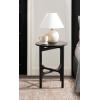 imageKate and Laurel Kroscove Modern Geometric Mango Wood Round Side Table 18 x 18 x 24 Walnut Brown Transitional Wood End Table for Use as Bedroom Nightstand or Living Room Decor PieceBlack