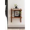 imageKate and Laurel Meridien Modern Wood Floating Side Table 18 x 12 x 24 Rustic Brown Contemporary Wooden Floating End Table for Use as Living Room Decor Accent or OverTheToilet Storage ShelfBrown