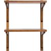 imageKate and Laurel Meridien Modern Wood Floating Side Table 18 x 12 x 24 Rustic Brown Contemporary Wooden Floating End Table for Use as Living Room Decor Accent or OverTheToilet Storage ShelfRustic Brown