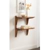 imageKate and Laurel Meridien Modern Wood Floating Side Table 18 x 12 x 24 Rustic Brown Contemporary Wooden Floating End Table for Use as Living Room Decor Accent or OverTheToilet Storage ShelfRustic Brown