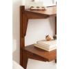 imageKate and Laurel Meridien Modern Wood Floating Side Table 18 x 12 x 24 Rustic Brown Contemporary Wooden Floating End Table for Use as Living Room Decor Accent or OverTheToilet Storage ShelfBrown