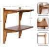 imageKate and Laurel Meridien Modern Wood Floating Side Table 18 x 12 x 24 Rustic Brown Contemporary Wooden Floating End Table for Use as Living Room Decor Accent or OverTheToilet Storage ShelfRustic Brown