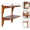 imageKate and Laurel Meridien Modern Wood Floating Side Table 18 x 12 x 24 Rustic Brown Contemporary Wooden Floating End Table for Use as Living Room Decor Accent or OverTheToilet Storage ShelfBrown
