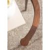 imageKate and Laurel Santoro Modern Floating Glass Round Coffee Table 28 x 26 x 18 Black Transitional Circle Living Room Table with Tempered Glass Tabletop and Mango Wood LegsWalnut Brown