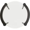 imageKate and Laurel Santoro Modern Floating Glass Round Coffee Table 28 x 26 x 18 Black Transitional Circle Living Room Table with Tempered Glass Tabletop and Mango Wood LegsBlack