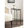 imageKate and Laurel Sanzo Transitional Metal Skinny Side Table 17 x 9 x 24 Black Rectangular Slim Bedroom Nightstand with Hammered Tabletop for Use as Bedside Accent or Living Room End Table