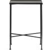 imageKate and Laurel Sanzo Transitional Metal Skinny Side Table 17 x 9 x 24 Black Rectangular Slim Bedroom Nightstand with Hammered Tabletop for Use as Bedside Accent or Living Room End Table