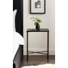 imageKate and Laurel Sanzo Transitional Metal Skinny Side Table 17 x 9 x 24 Black Rectangular Slim Bedroom Nightstand with Hammered Tabletop for Use as Bedside Accent or Living Room End Table