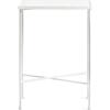 imageKate and Laurel Sanzo Transitional Metal Skinny Side Table 17 x 9 x 24 White Rectangular Slim Bedroom Nightstand with Hammered Tabletop for Use as Bedside Accent or Living Room End Table