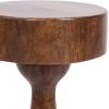 imageKate and Laurel Solbrett Transitional Sophisticated Round Drink Table 10 x 10 x 22 Natural Wood Sculptural Bedroom Nightstand with Unique Pedestal Table Design for Use as Indoor Plant StandWalnut Brown