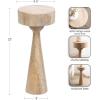 imageKate and Laurel Solbrett Transitional Sophisticated Round Drink Table 10 x 10 x 22 Natural Wood Sculptural Bedroom Nightstand with Unique Pedestal Table Design for Use as Indoor Plant StandNatural