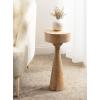 imageKate and Laurel Solbrett Transitional Sophisticated Round Drink Table 10 x 10 x 22 Natural Wood Sculptural Bedroom Nightstand with Unique Pedestal Table Design for Use as Indoor Plant StandNatural