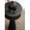 imageKate and Laurel Solbrett Transitional Sophisticated Round Drink Table 10 x 10 x 22 Natural Wood Sculptural Bedroom Nightstand with Unique Pedestal Table Design for Use as Indoor Plant StandBlack