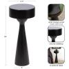 imageKate and Laurel Solbrett Transitional Sophisticated Round Drink Table 10 x 10 x 22 Natural Wood Sculptural Bedroom Nightstand with Unique Pedestal Table Design for Use as Indoor Plant StandBlack