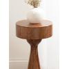 imageKate and Laurel Solbrett Transitional Sophisticated Round Drink Table 10 x 10 x 22 Natural Wood Sculptural Bedroom Nightstand with Unique Pedestal Table Design for Use as Indoor Plant StandWalnut Brown