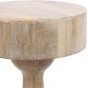 imageKate and Laurel Solbrett Transitional Sophisticated Round Drink Table 10 x 10 x 22 Natural Wood Sculptural Bedroom Nightstand with Unique Pedestal Table Design for Use as Indoor Plant StandNatural